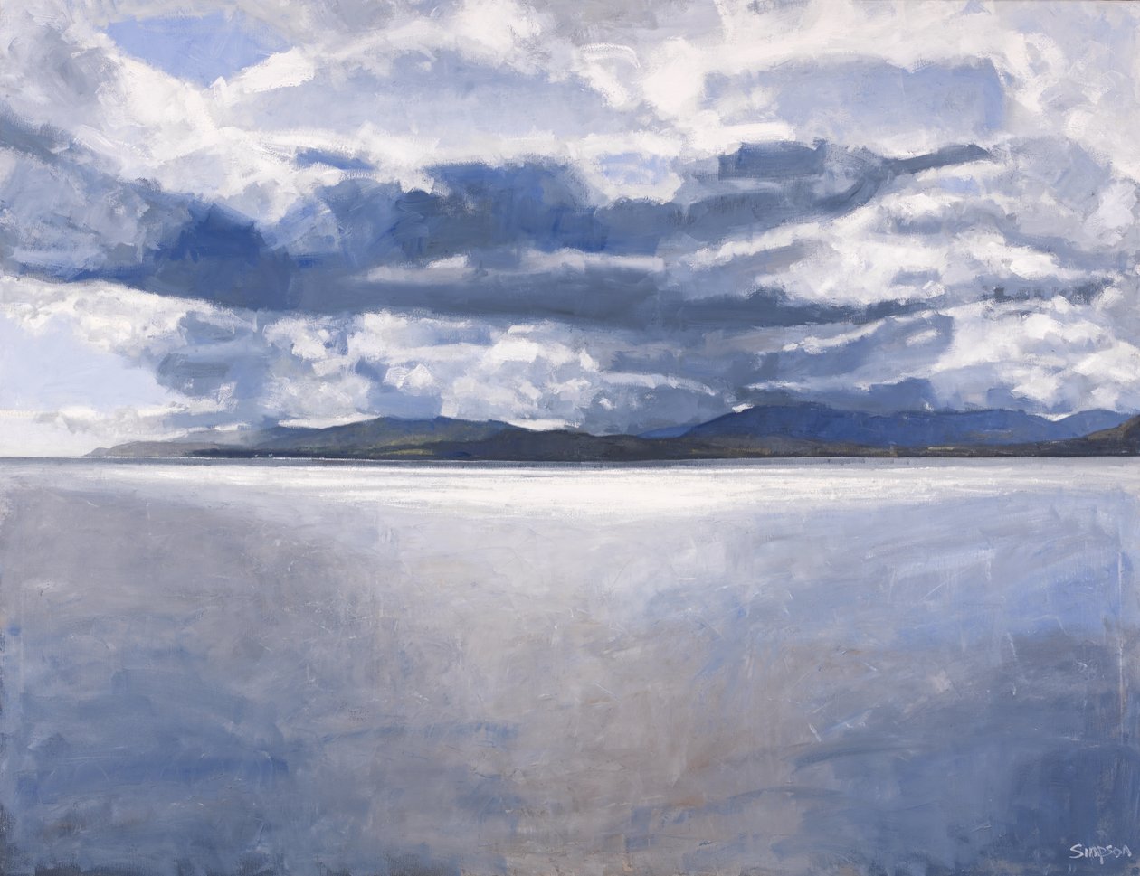 Isla de Mull, 2017 (óleo sobre lienzo) de Charles Simpson