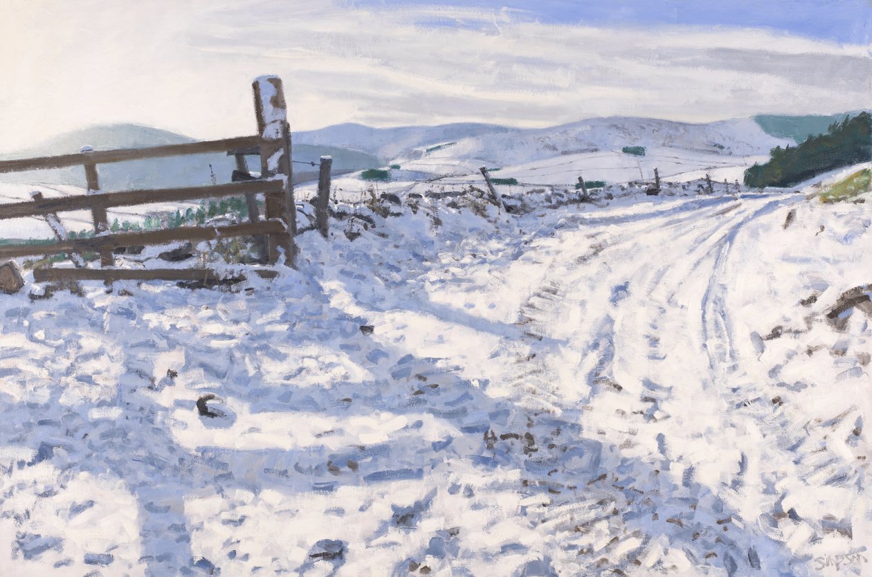 Pista de enero, 2017 (óleo sobre lienzo) de Charles Simpson