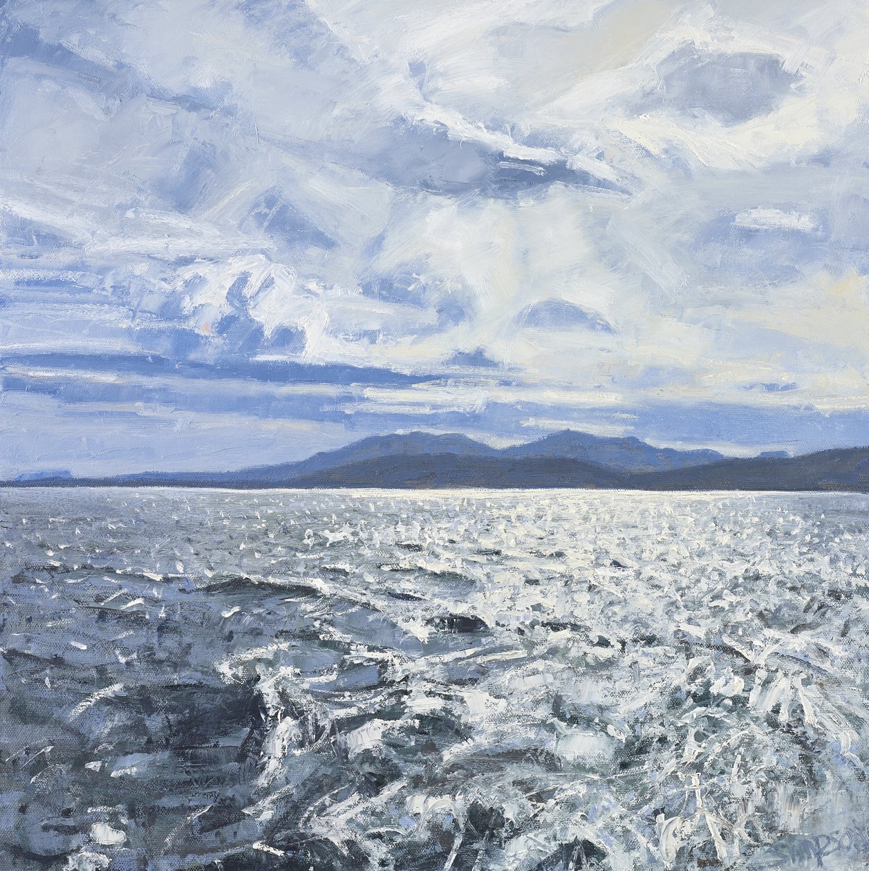 Leaving Barra, 2013 (óleo sobre lienzo) de Charles Simpson