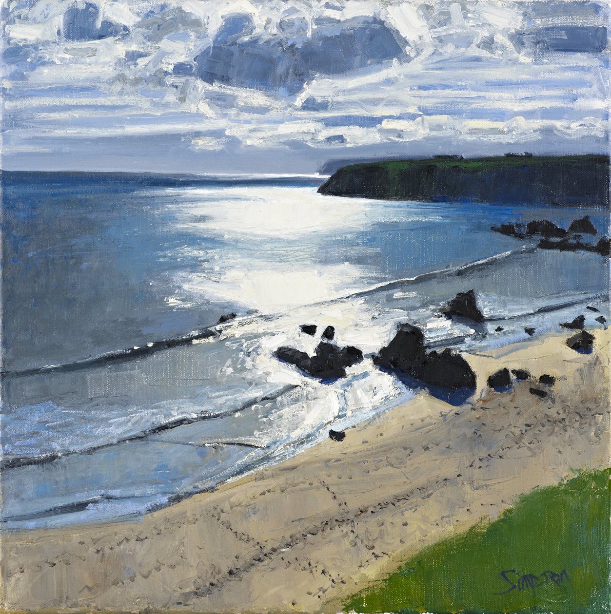 Bahía de Sango, 2011 (óleo sobre lienzo) de Charles Simpson