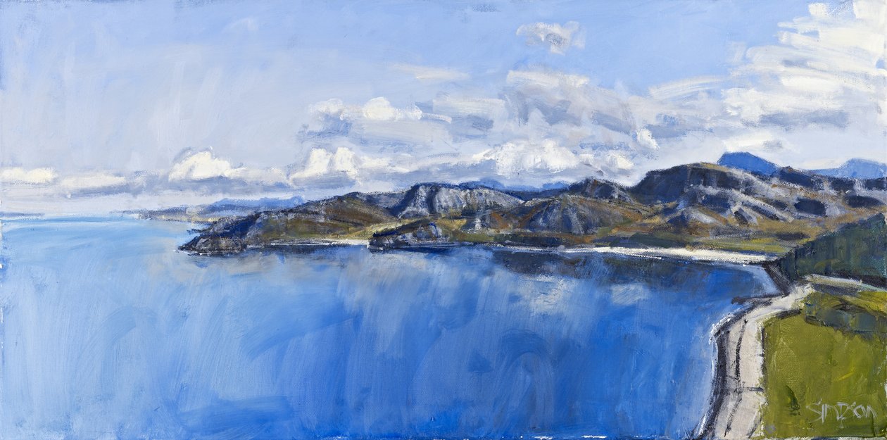Reflejos del mar, Gruinard, 2011 (óleo sobre lienzo) de Charles Simpson