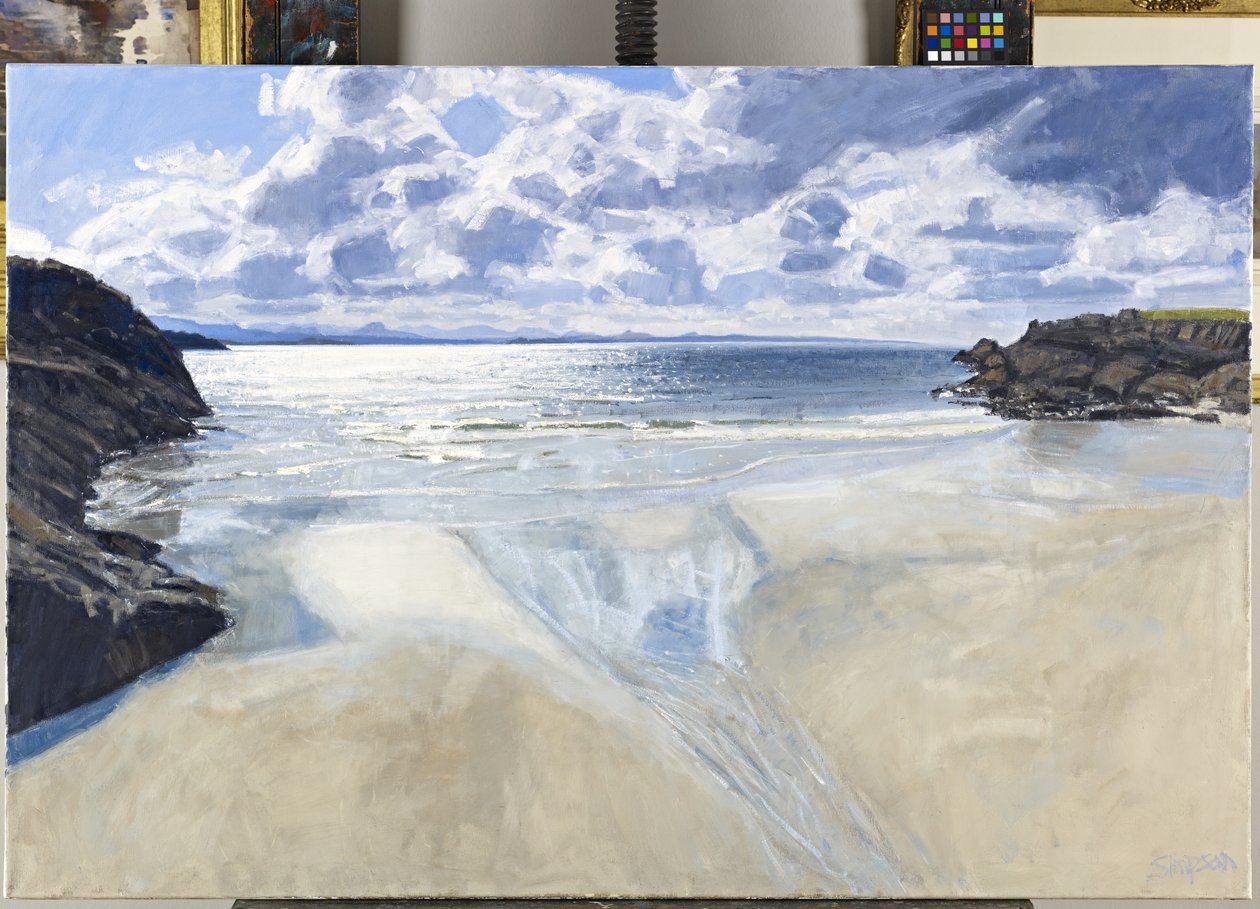 Sur, Achiltibuie Distante, 2011 (óleo sobre lienzo) de Charles Simpson
