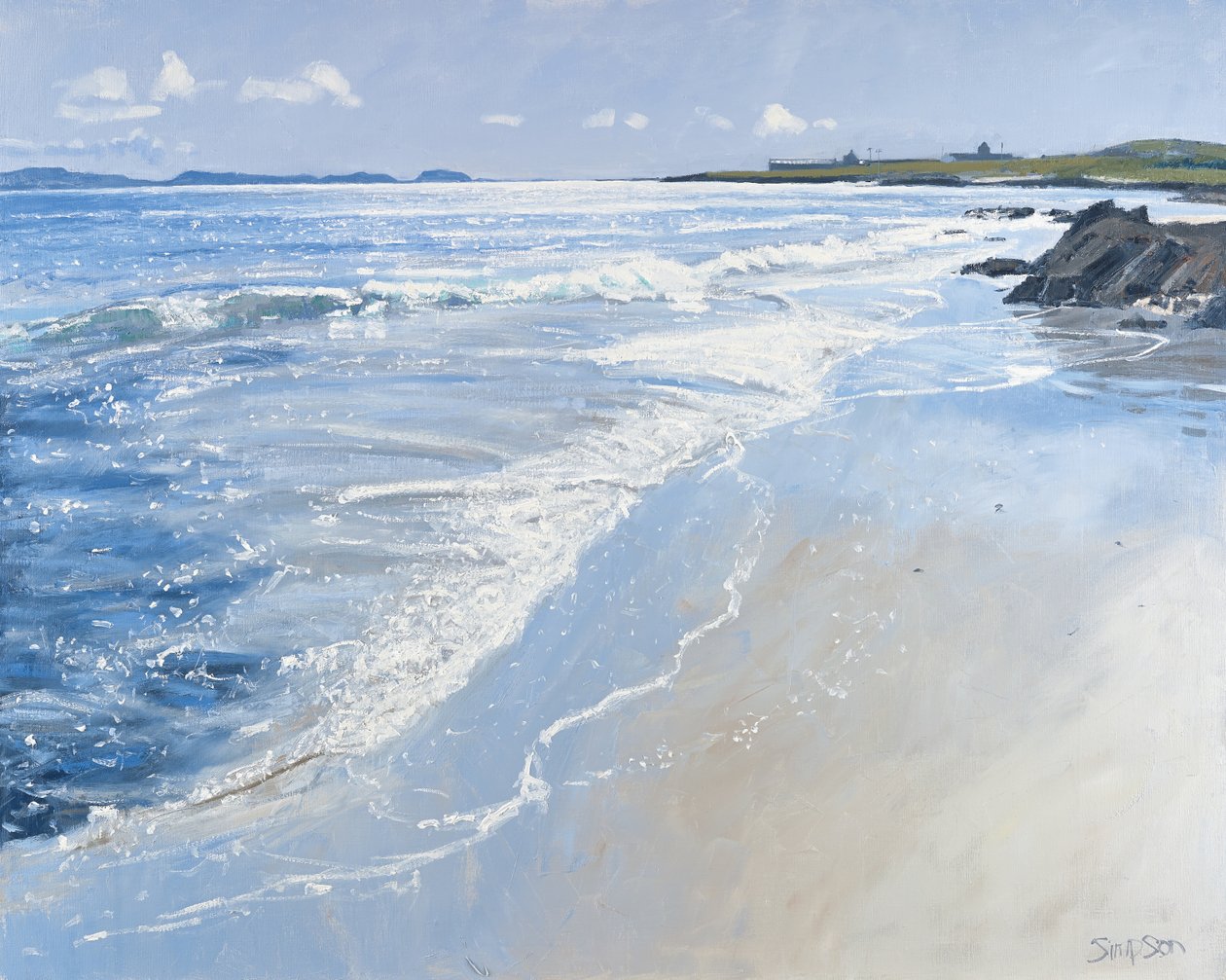 Sur, Abadía de Iona, 2013 (óleo sobre lienzo) de Charles Simpson