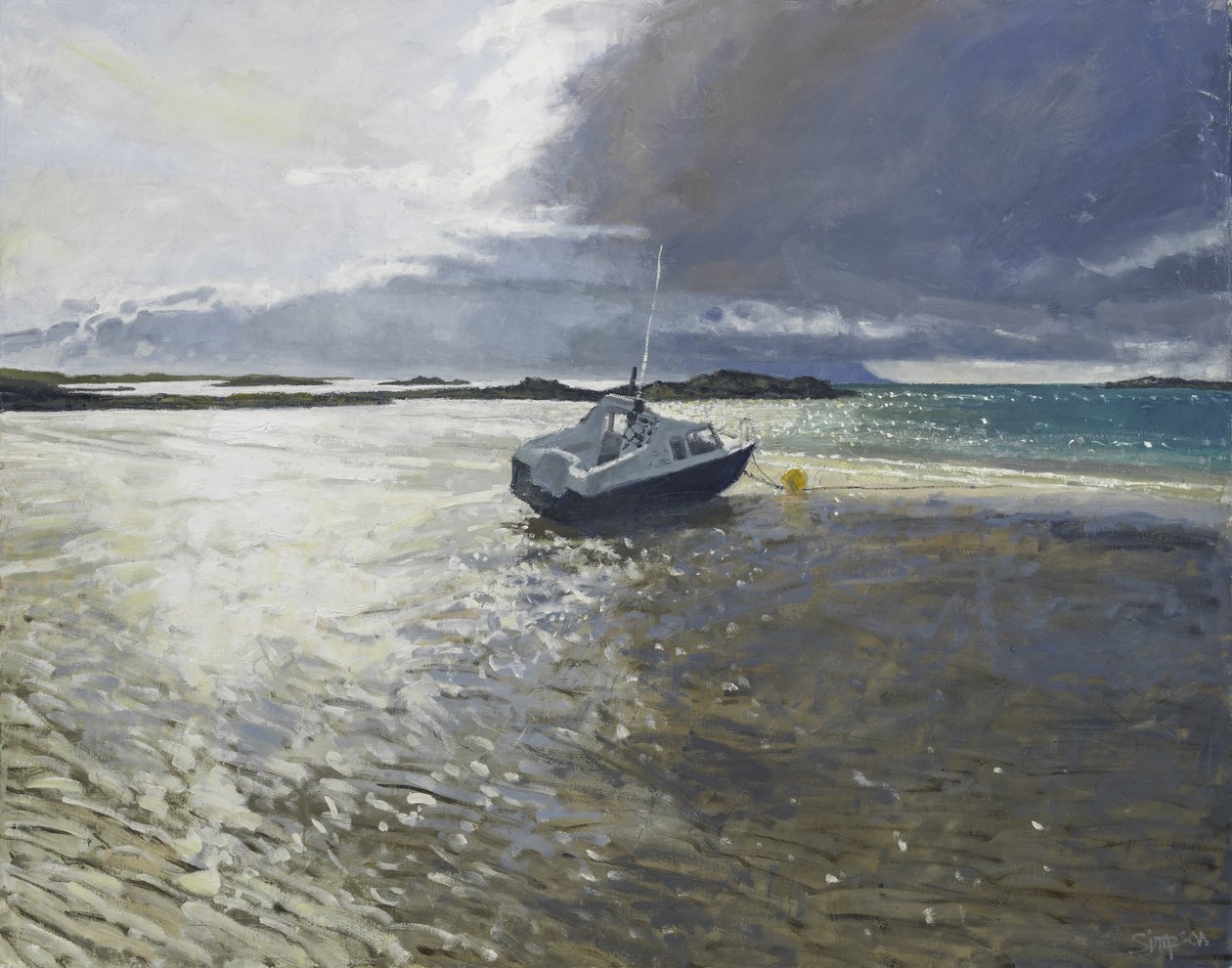 Se acerca la tormenta, 2017 (óleo sobre lienzo) de Charles Simpson