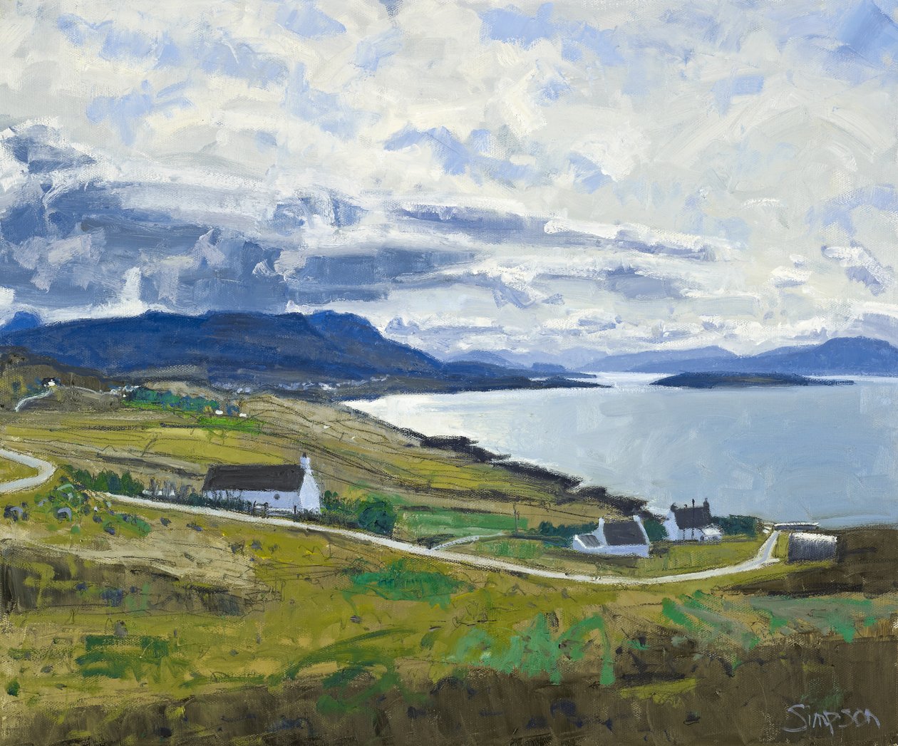 Hacia Ben Mor Coigach, 2011 (óleo sobre lienzo) de Charles Simpson