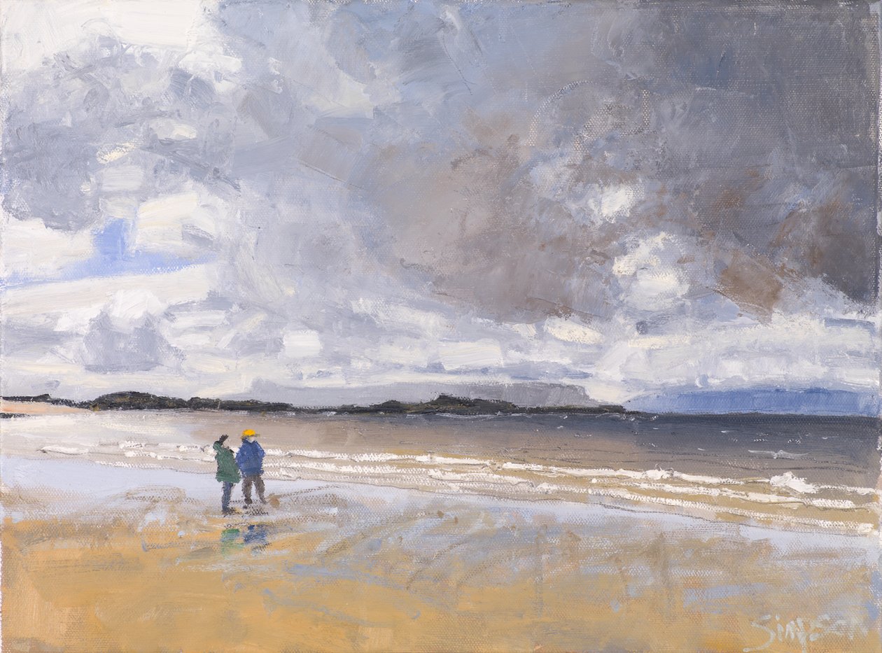 Dos figuras, 2017 (óleo sobre lienzo) de Charles Simpson