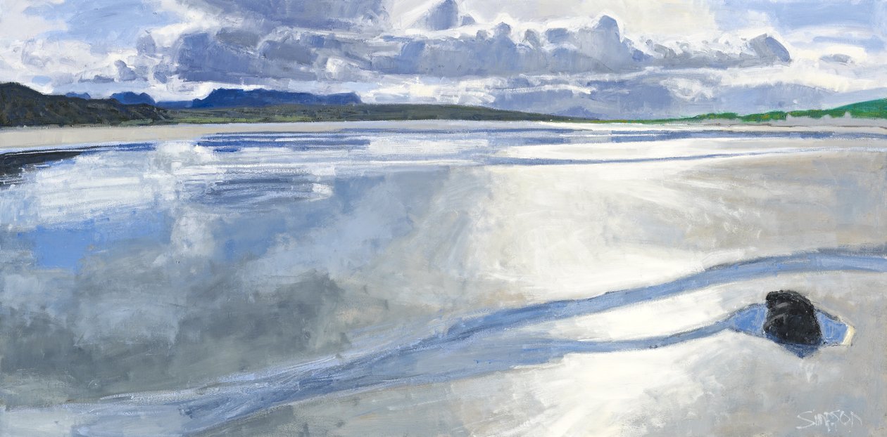 Wet Sands, Achnahaird, 2011 (óleo sobre lienzo) de Charles Simpson
