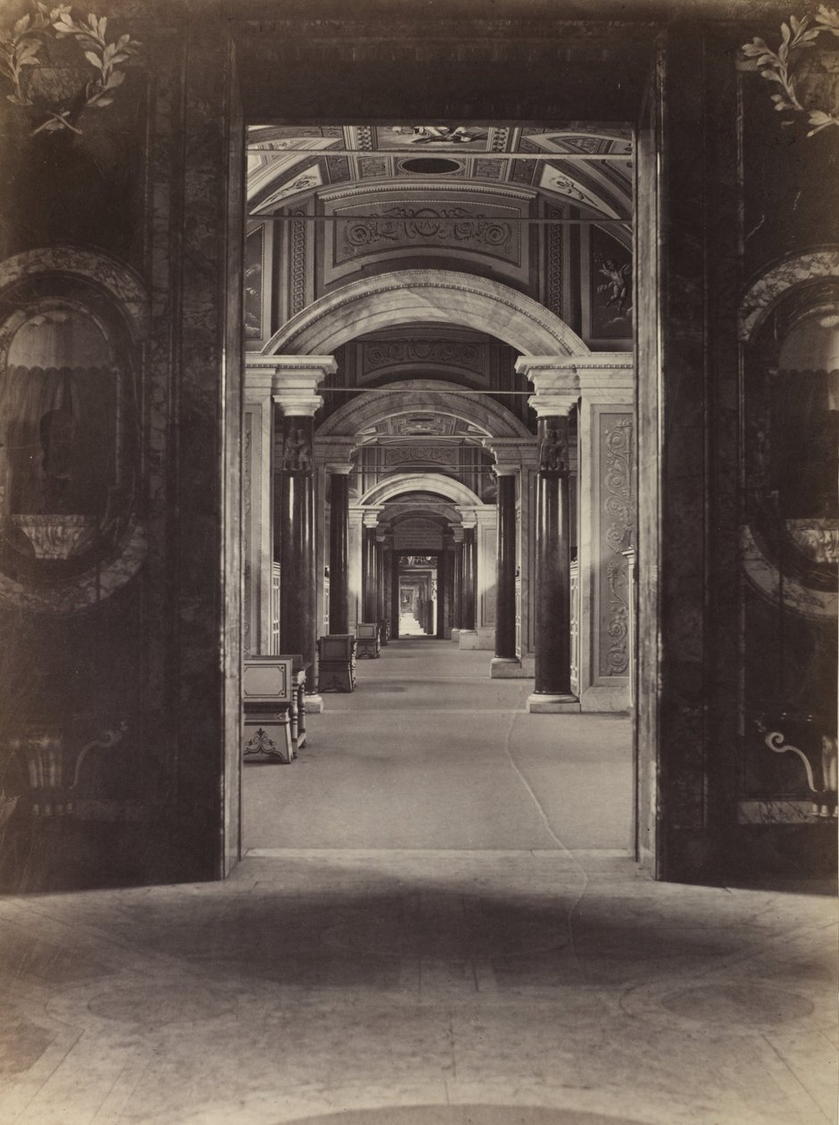 Biblioteca Vaticana, hacia 1860 (impresión a la albúmina a partir de un negativo al colodión) de Charles Soulier