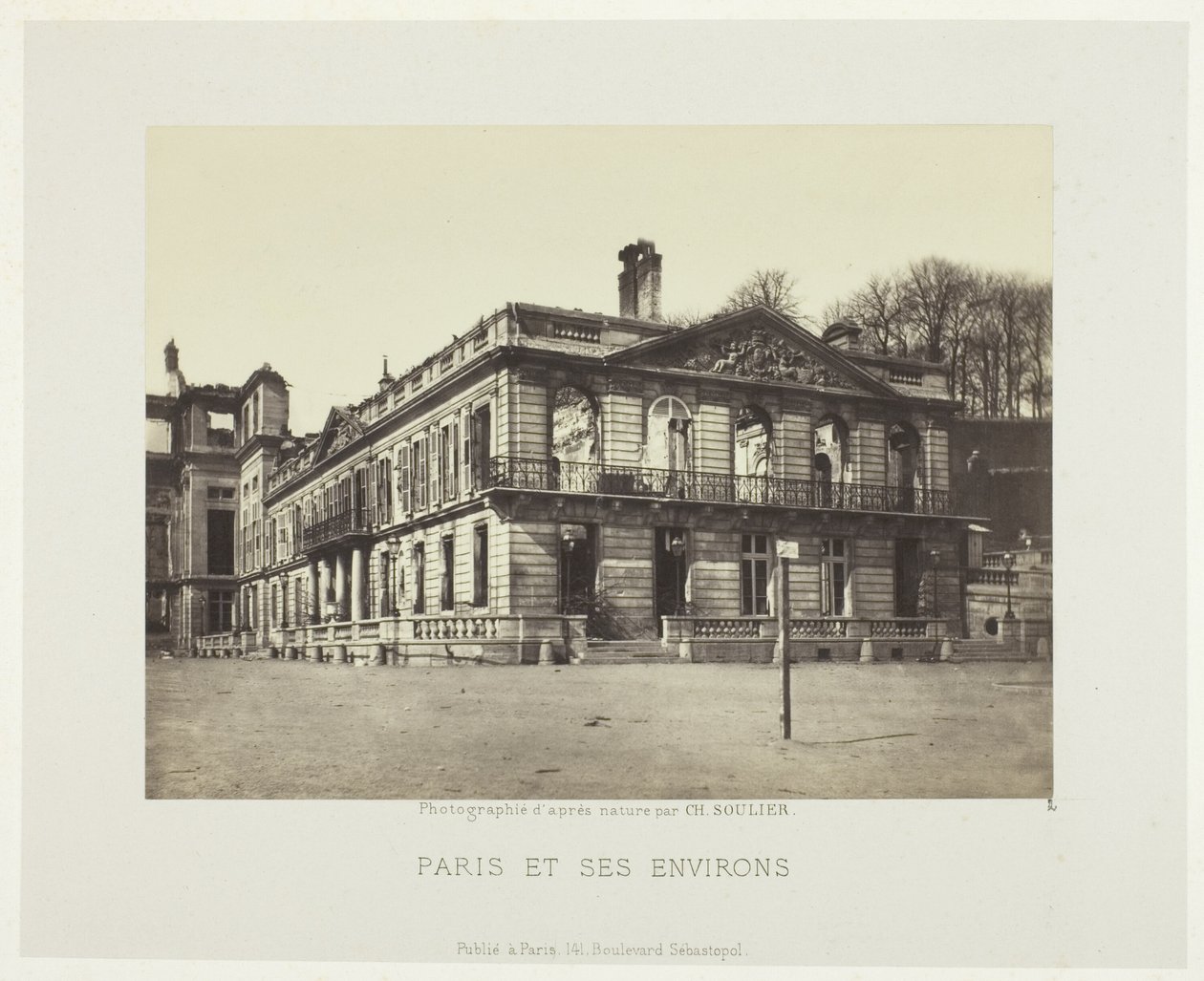 Palacio de Saint-Cloud, de la serie "Paris et ses environs" (París y sus alrededores) de Charles Soulier
