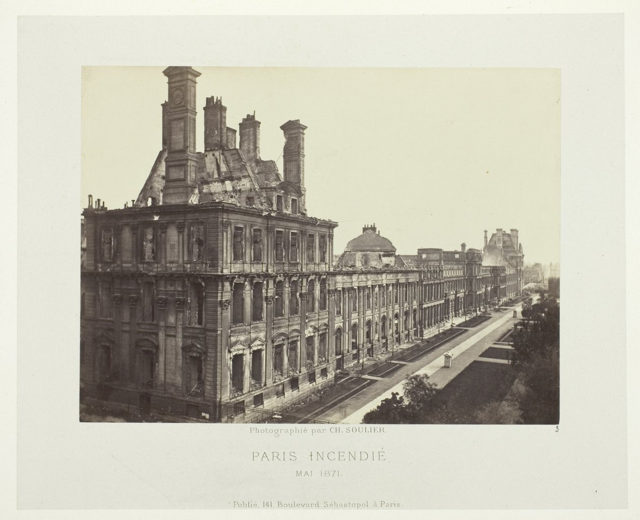 Incendio en París (Palacio de las Tullerías, Pabellón de Marsan) de Charles Soulier
