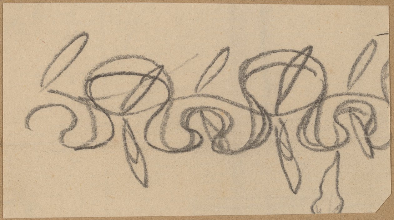 Estudio para un diseño de borde de Charles Sprague Pearce