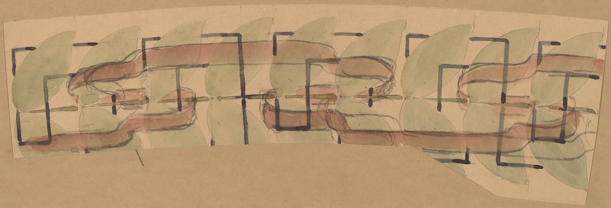 Estudio para un diseño de borde de Charles Sprague Pearce