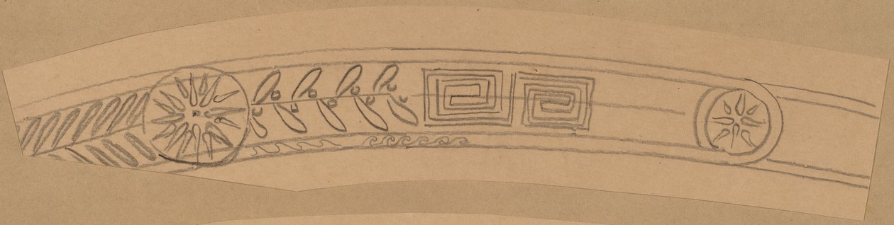 Estudio para un diseño de borde de Charles Sprague Pearce