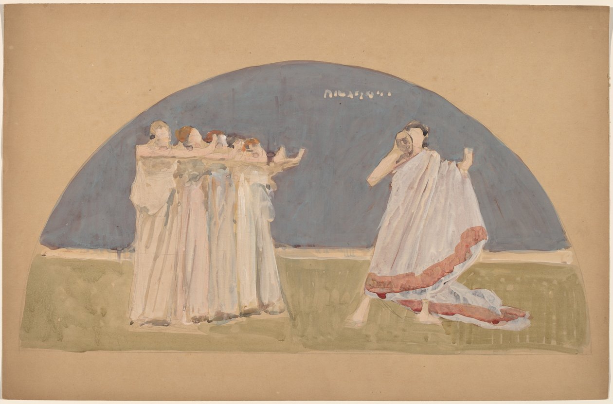 Estudio para una luneta de Charles Sprague Pearce