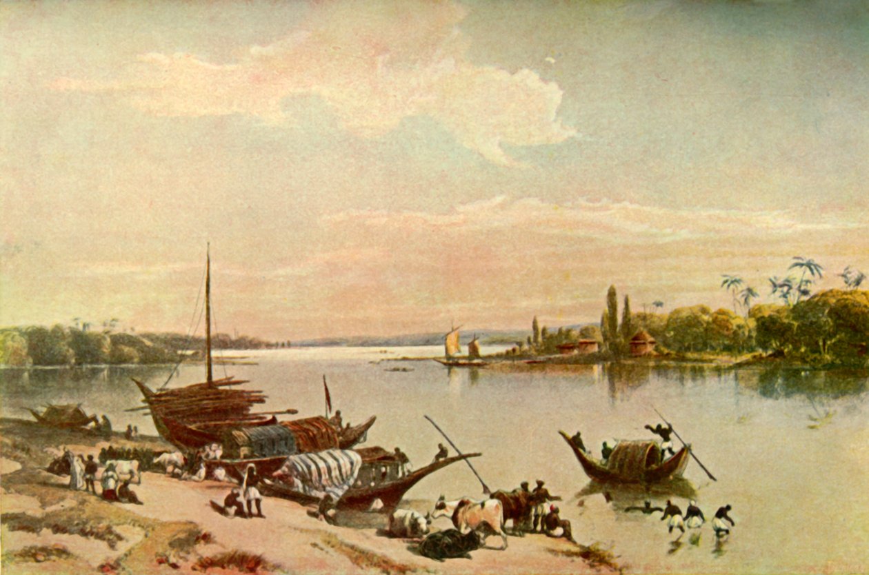Barrackpur - En el Ganges cerca de Calcuta, 1840s de Charles Stewart Hardinge