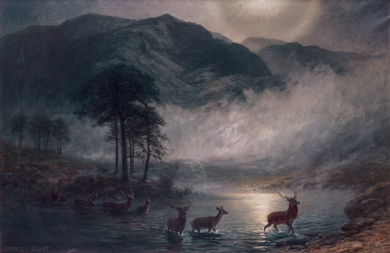 El cruce del río (óleo sobre lienzo) de Charles Stuart