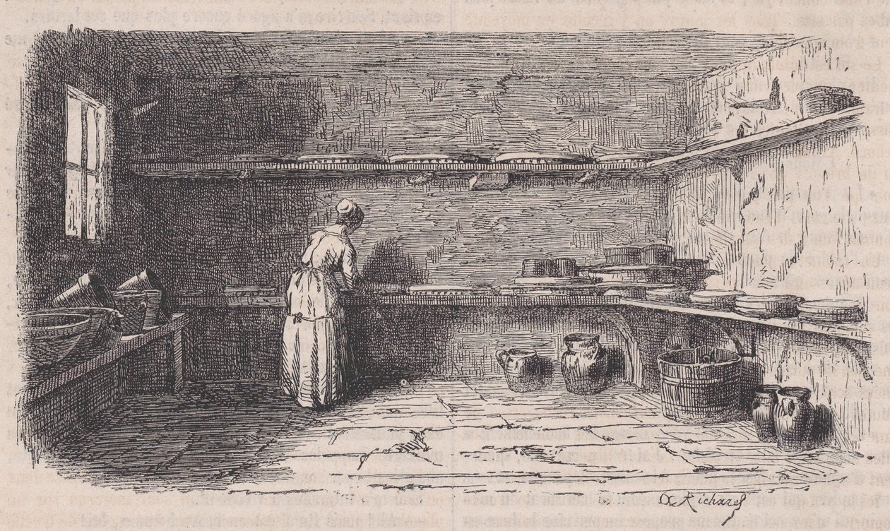 Una lechería, de Le Magasin Pittoresque de Charles Tamisier