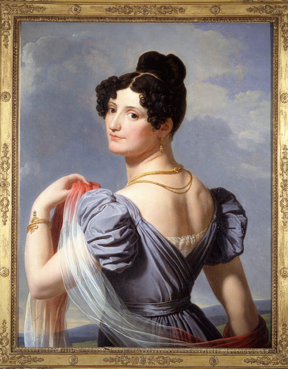Retrato de Anne Boutet, conocida como Mademoiselle Mars (1779 - 1847), actriz francesa. Pintura de Charles Thévenin, primera exhibida en la Exposición Universal de 1900 de Charles Thevenin