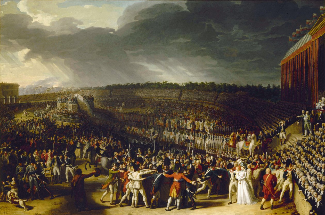 El Festival de la Federación en Champ de Mars el 14 de julio de 1790 de Charles Thevenin