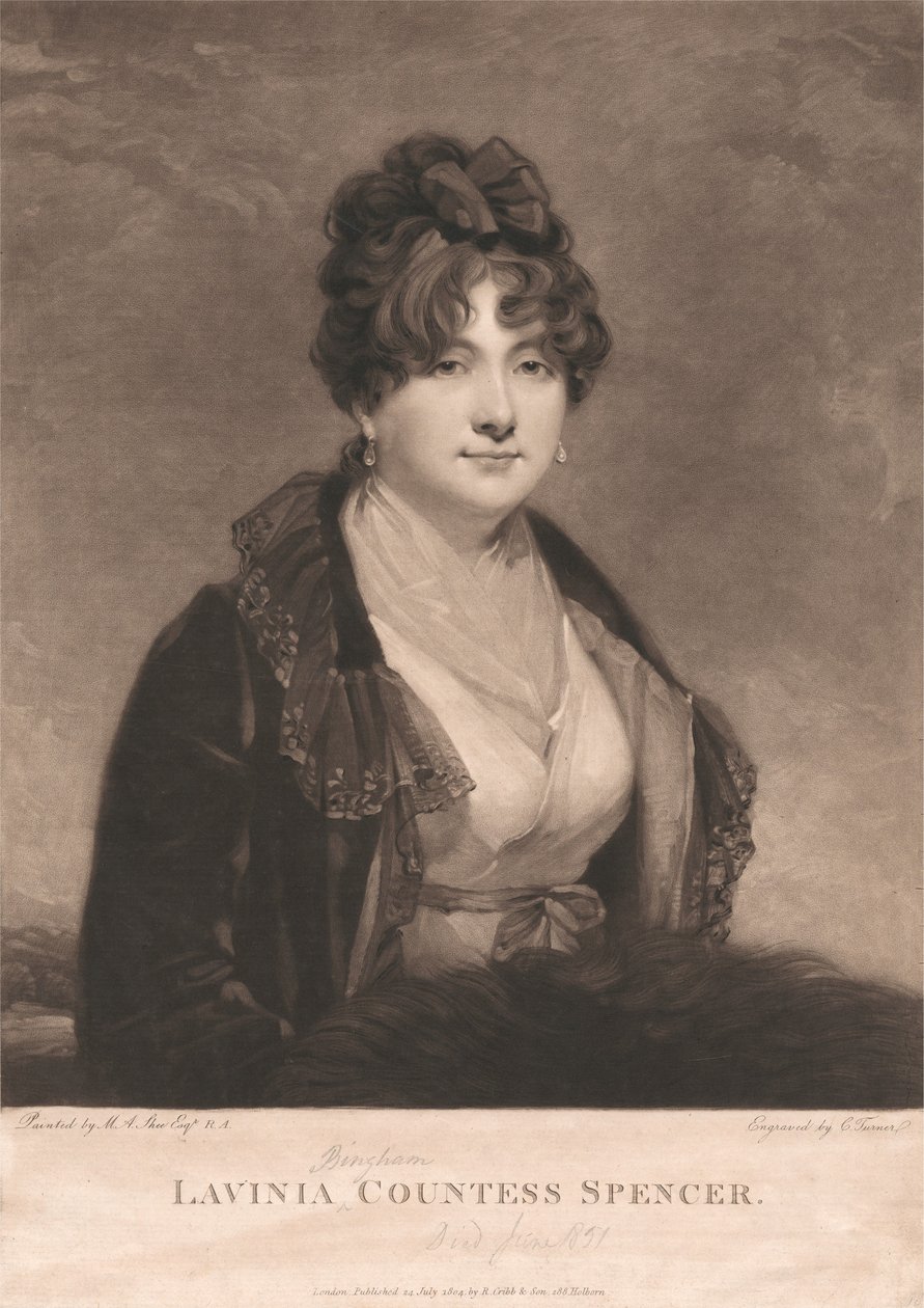 Lavinia Bingham, condesa de Spencer de Charles Turner