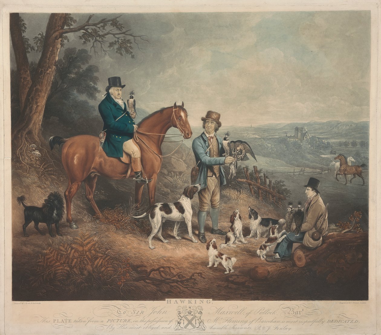 Malcolm Fleming de Barochan 1745-1811. Hawking... de Charles Turner