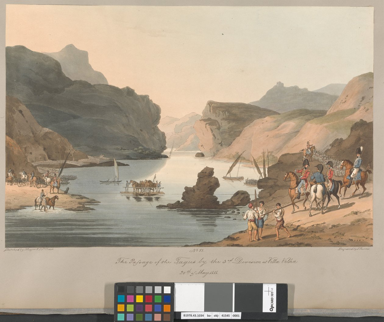 N.º 11: El cruce del Tajo por la 3.ª División en Villa Velha, 20 de mayo de 1811 de Charles Turner
