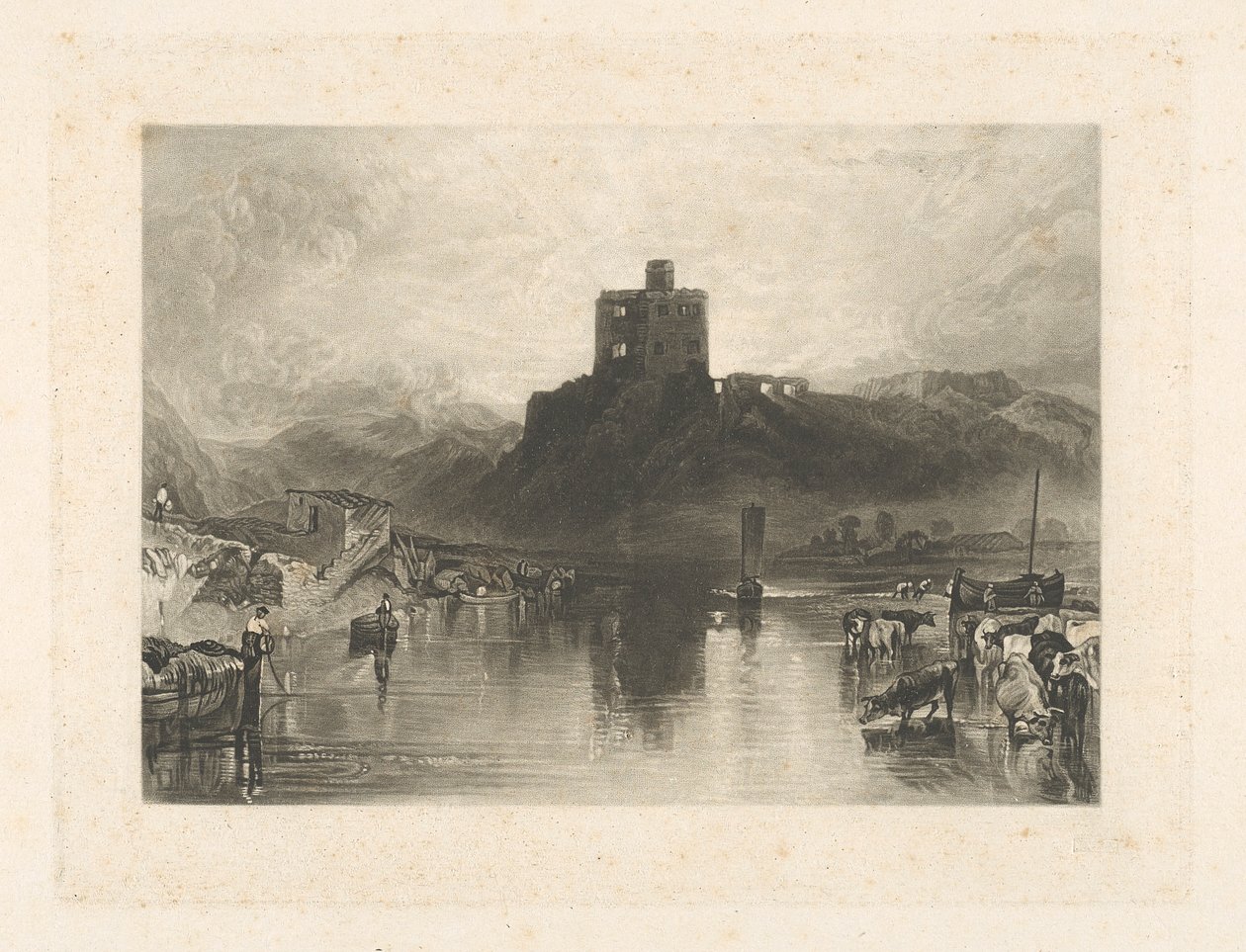 Castillo de Norham, en el río Tweed de Charles Turner