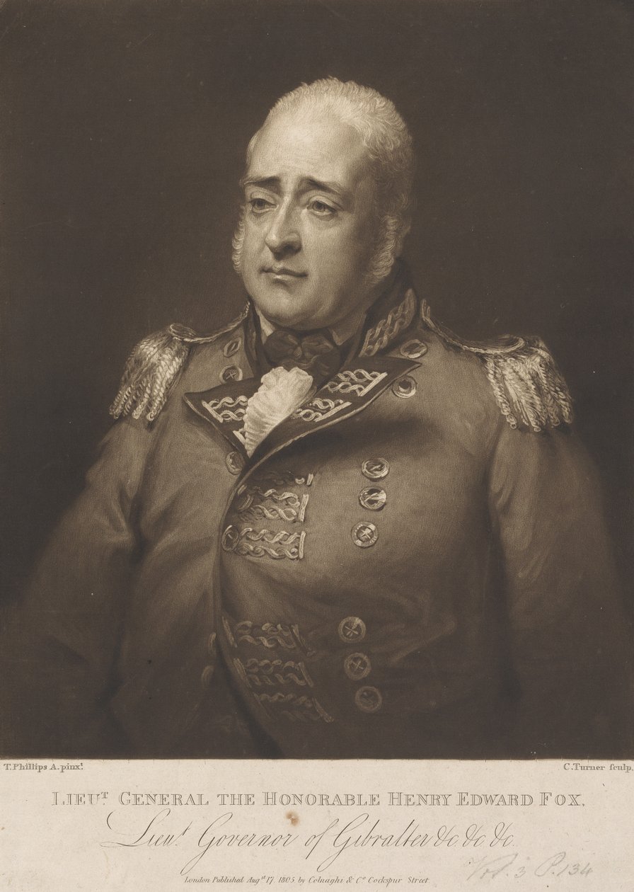 El Honorable Teniente General Henry Edward Fox de Charles Turner