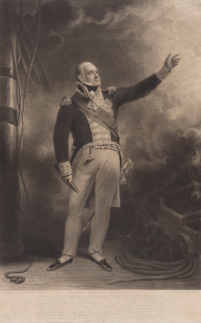 El Muy Honorable Edward Lord Vizconde Exmouth de Charles Turner