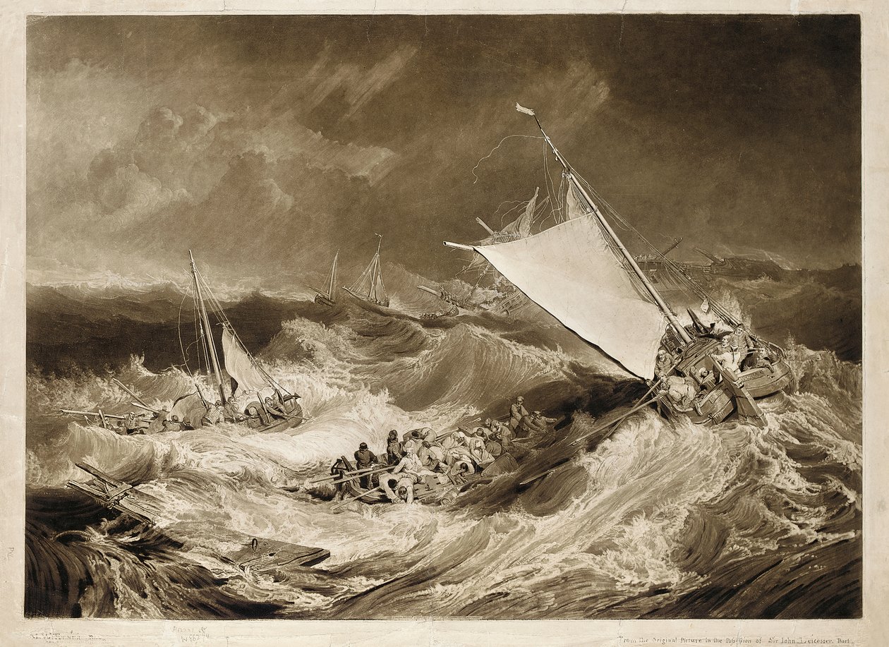 El naufragio, 1807 de Charles Turner