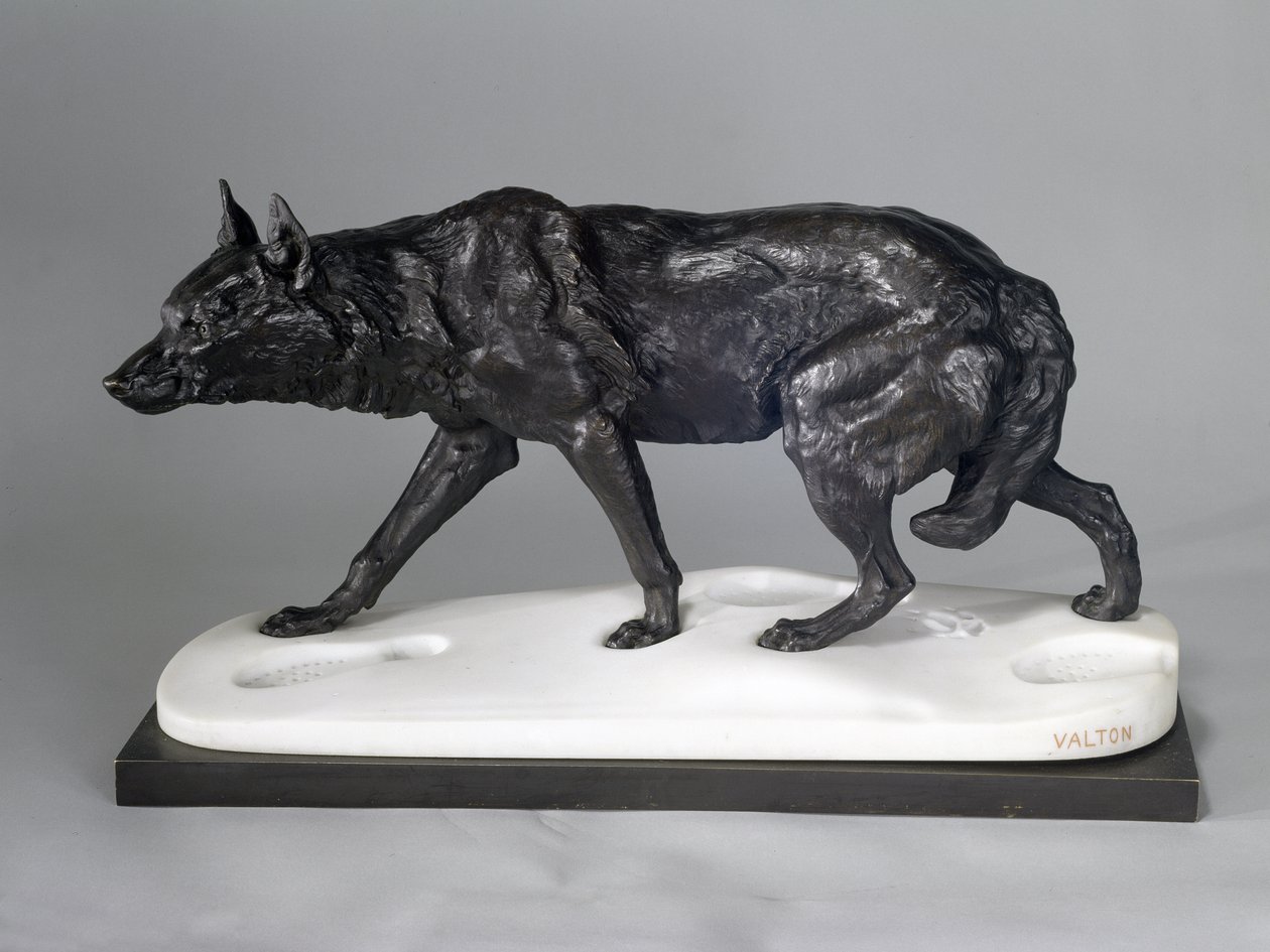 Rastreo de lobos en la nieve de Charles Valton