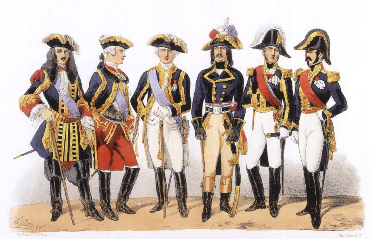 Trajes del ejército francés: Oficiales militares de Charles Vernier