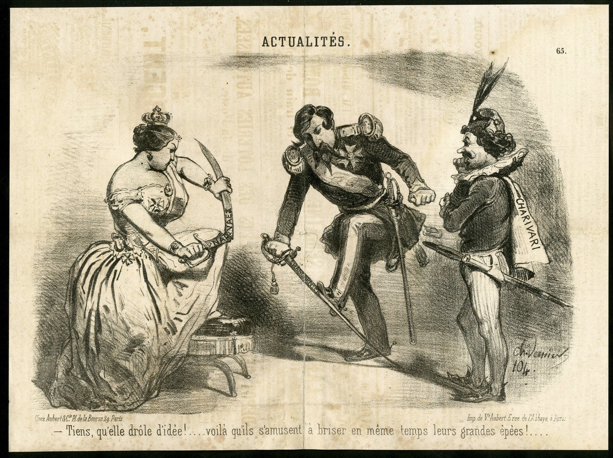 Ilustración de Charles Vernier (? -1887) en Le Charivari de Charles Vernier