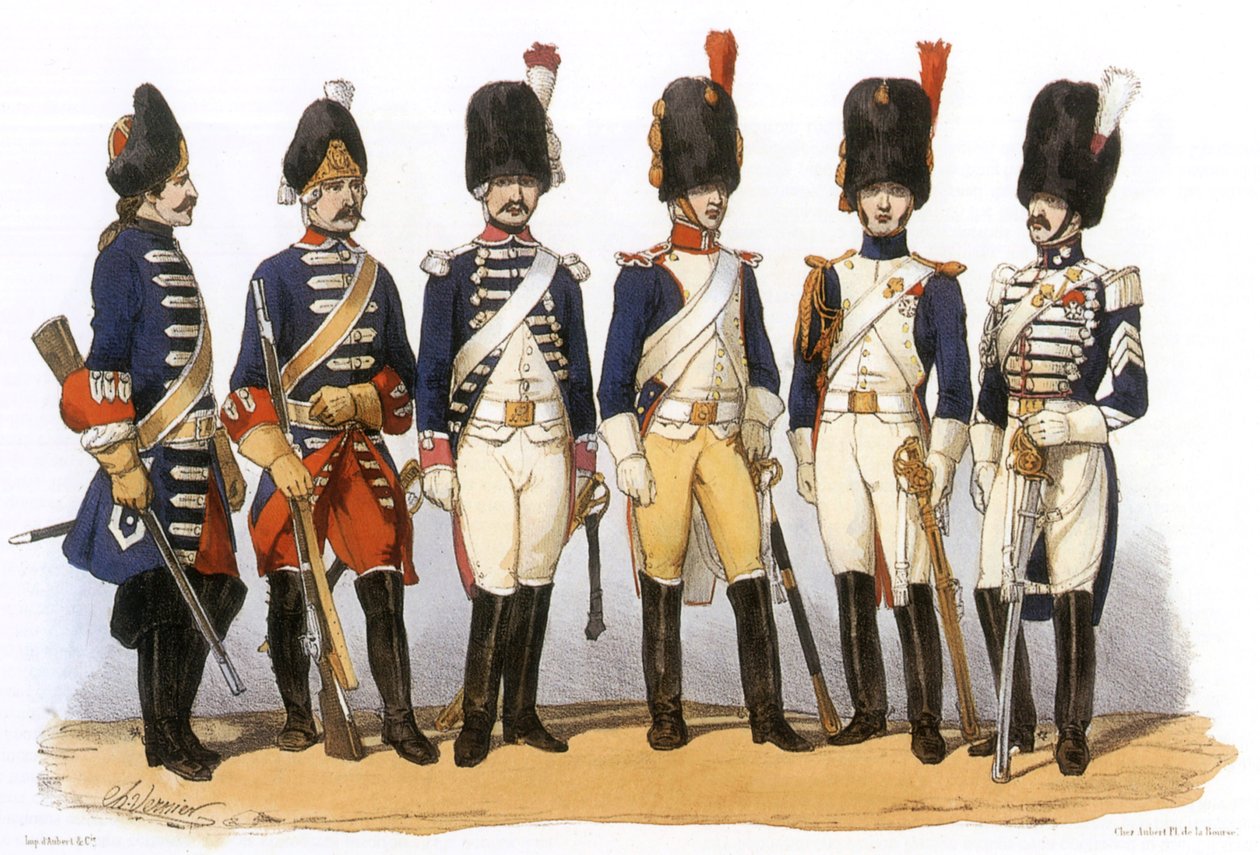 Uniformes en el ejército francés: Granaderos a Caballo de Charles Vernier