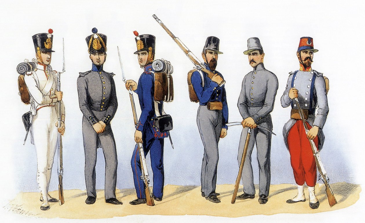 Uniformes del ejército francés: Compañías disciplinarias de Charles Vernier