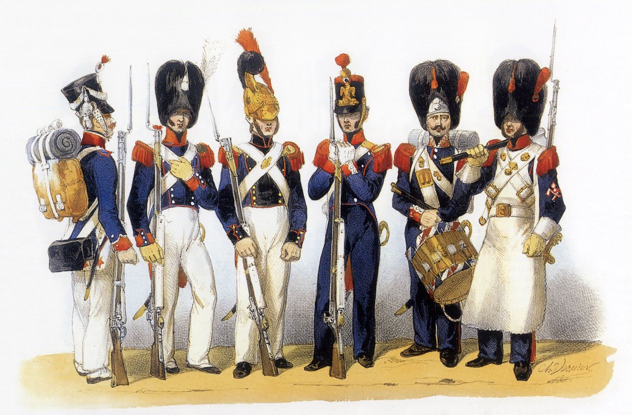 Uniformes del ejército francés: Guardia Nacional (Infantería) de Charles Vernier