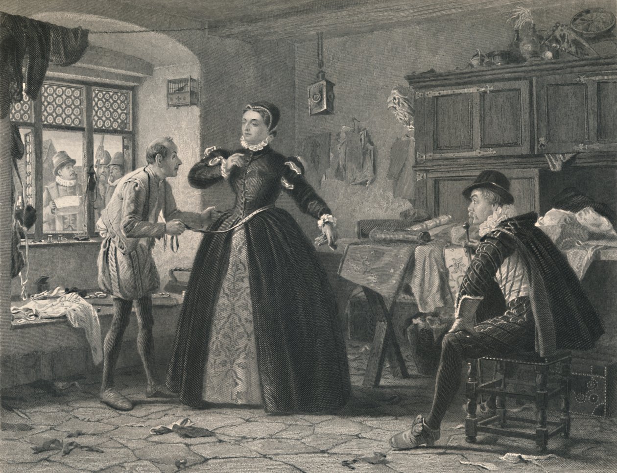 El sastre de la dama Rey Enrique IV - Segunda parte, c1870 de Charles W. Sharpe