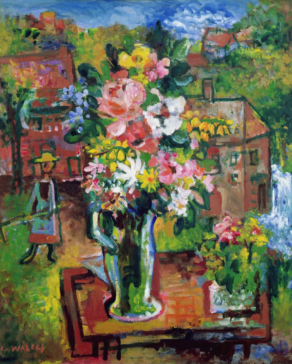 El pequeño jardín (óleo sobre lienzo) de Charles Walch