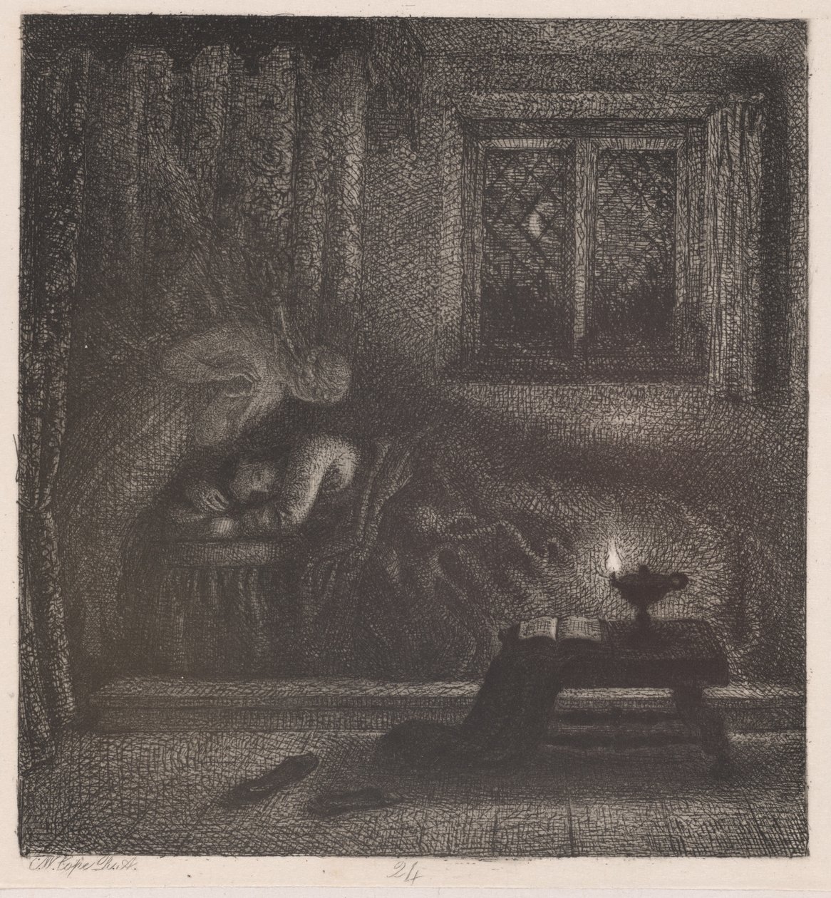 El Sueño de Milton con su Esposa Fallecida de Charles West Cope
