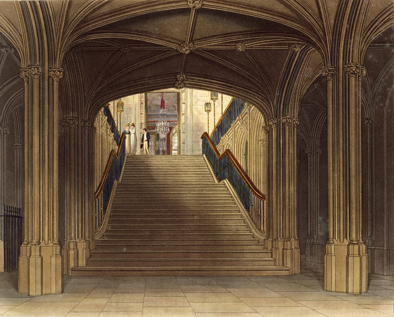 Una escalera, Castillo de Windsor, de 