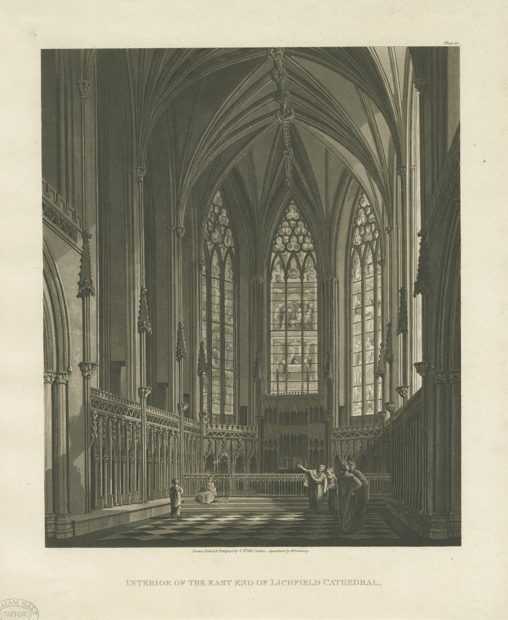 Interior de la Catedral de Lichfield - Capilla de la Virgen de Charles Wild