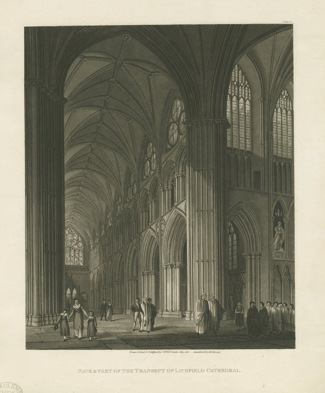 Interior de la Catedral de Lichfield - Nave de Charles Wild