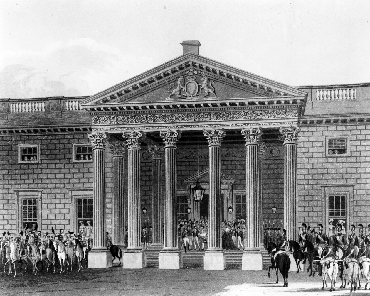 La coronación de Jorge IV en Carlton House, grabado por Robert Havell II, 1824 de Charles Wild
