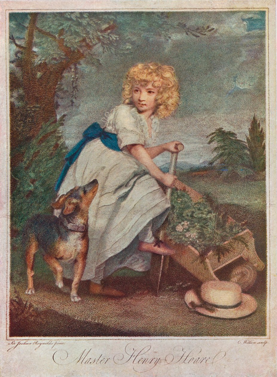 Maestro Henry Hoare 1784-1836, de niño, jardinería, 1883 de Charles Wilkinson