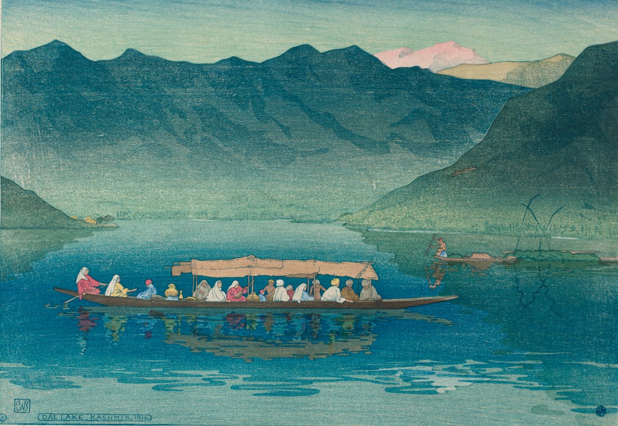 Lago Dal, Cachemira de Charles William Bartlett