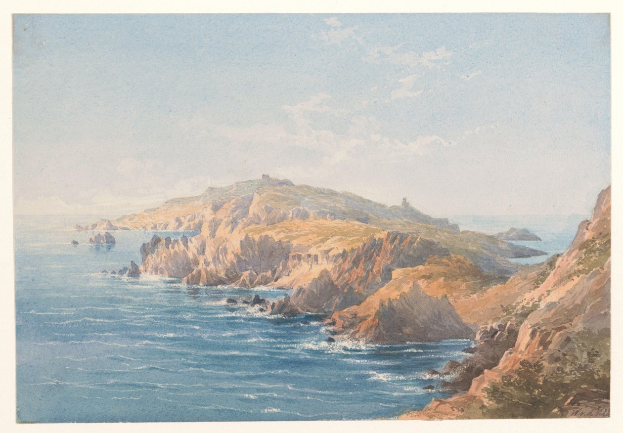 Paisaje costero en Córcega de Charles William Meredith van de Velde