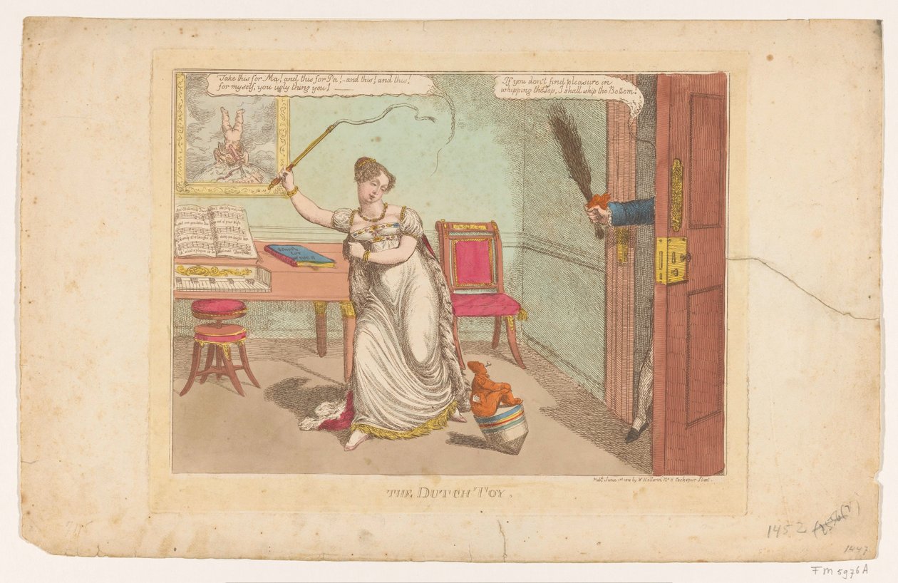 De Hollandse tol, 1814 El juguete holandés (título sobre el objeto) de Charles Williams