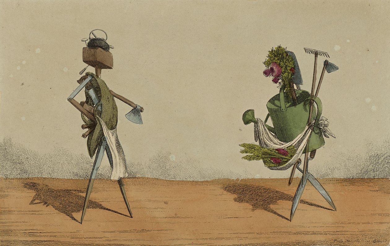 Instrumentos animados, Placa 2, dedicada a los carpinteros y jardineros de Gran Bretaña de Charles Williams