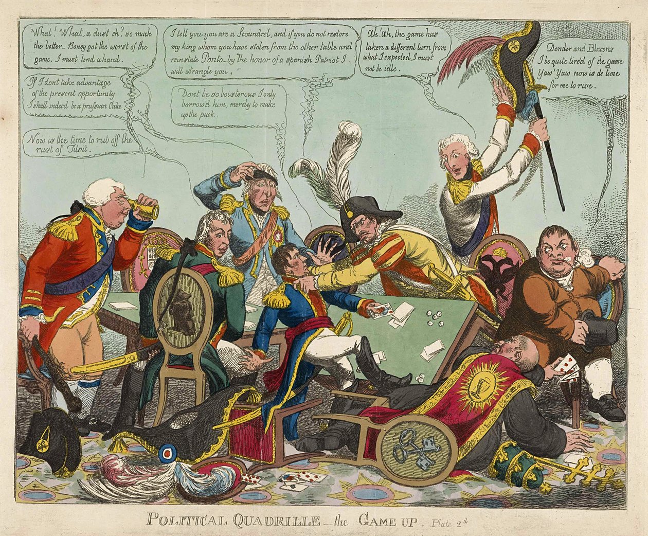 Cuadrilla política -- el juego terminado, pub. 1806 de Charles Williams
