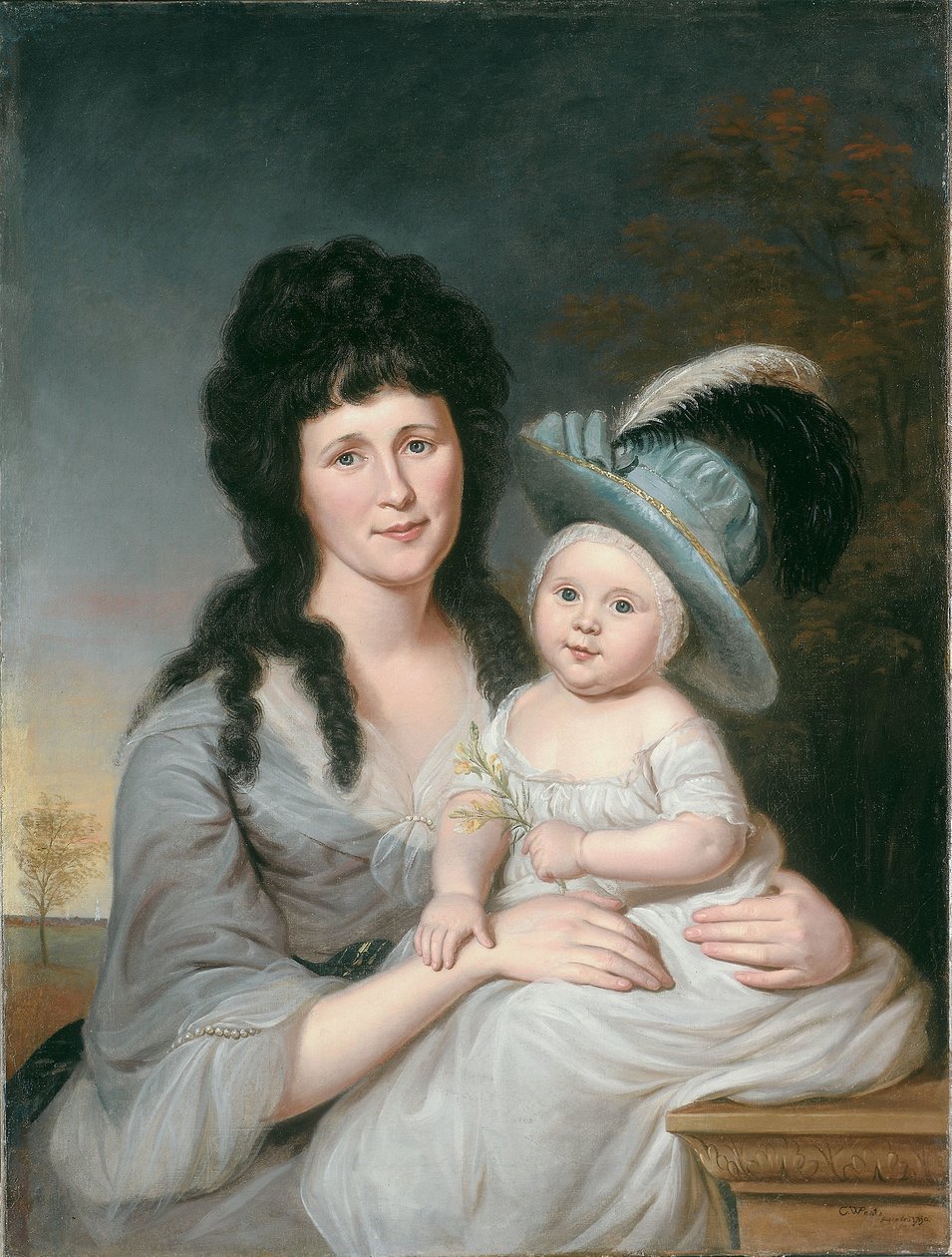 La Sra. John Nicholson (Hannah Duncan) y John Nicholson, Jr. de Charles Willson Peale